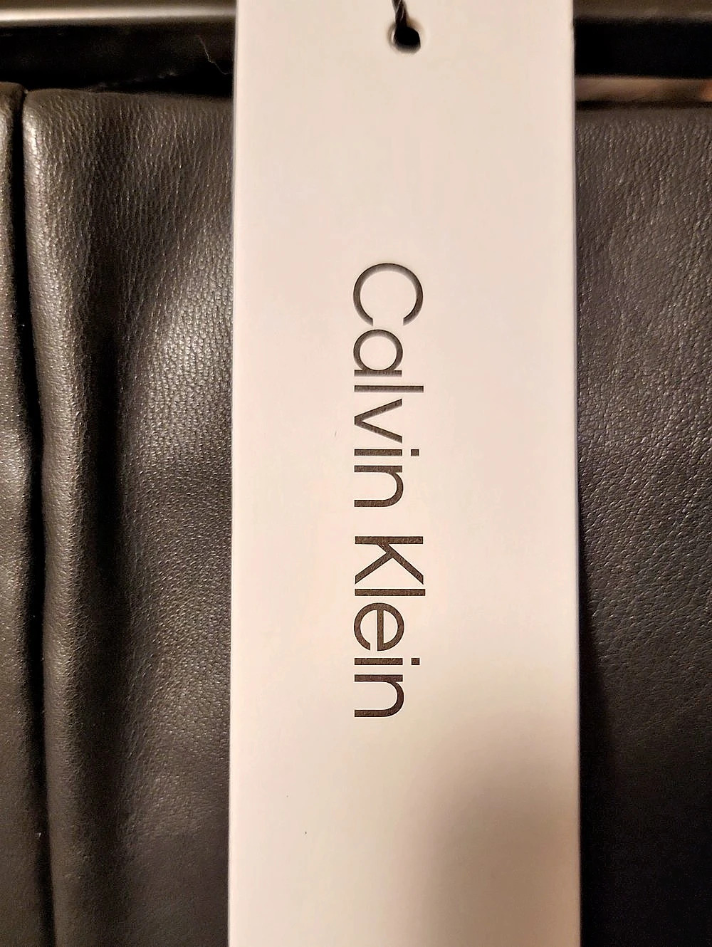 Calvin Klein Wide Leg Faux Leather Pants Black XL NWT - Picture 4 of 5